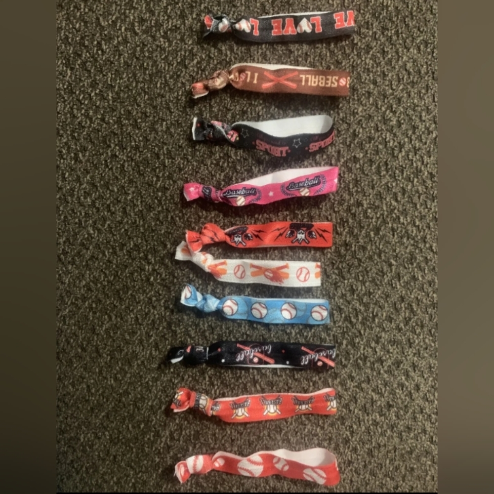 Baseball hair ties